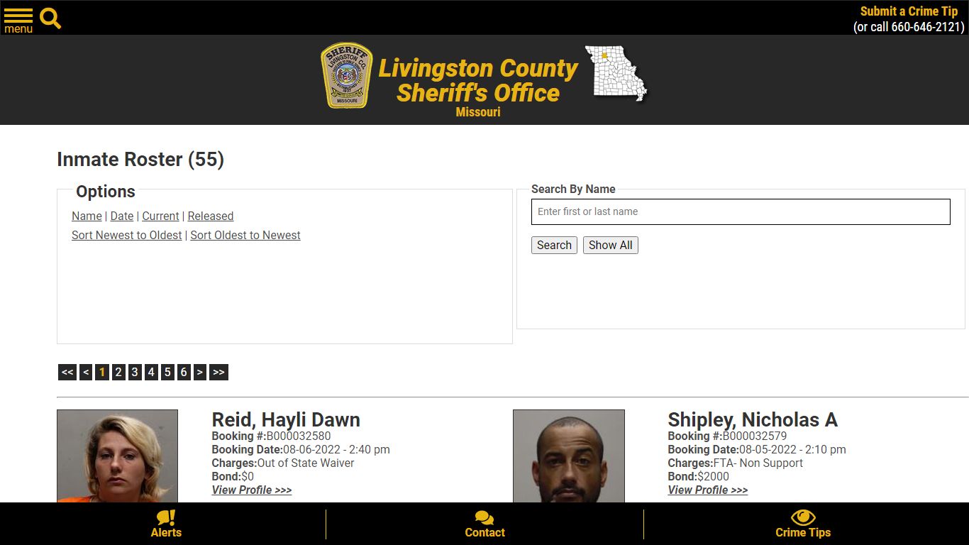 Inmate Roster - Livingston County Missouri Sheriff